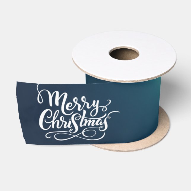 Lazo De Raso Blanco Navidad alegre, Navidad verde (Carrete)
