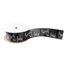 Blanco negro | Dulces 16 | Birday Satin Ribbon