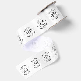 Lazo De Raso Blanco y negro moderno simple añade tu logo