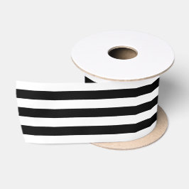 LAZO DE RASO BLANCO Y NEGRO| RIBBON