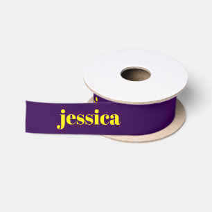 Lazo De Raso Bloque de color minimalista nombre personalizado 
