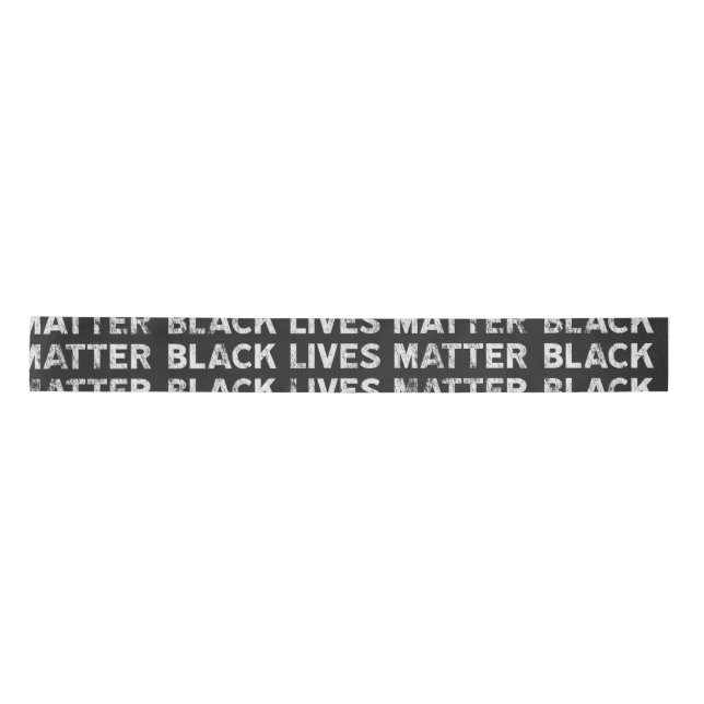Lazo De Raso Bloque de texto repetido Black Lives Matter (Anverso)