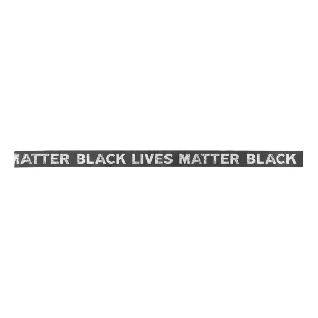 Lazo De Raso Bloque de texto repetido Black Lives Matter (Anverso)