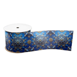 Lazo De Raso Blue Decorative Holiday Satin Ribbon