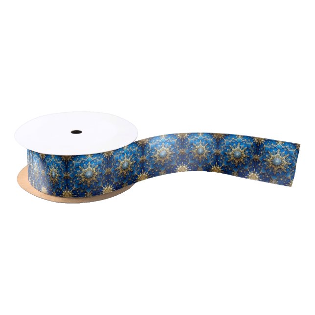 Lazo De Raso Blue Decorative Holiday Satin Ribbon (Carrete)