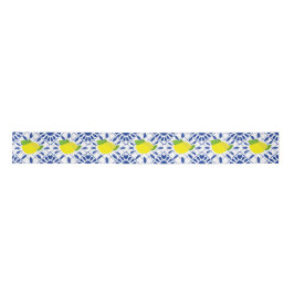 Lazo De Raso Blue Geometric Lemon Tile