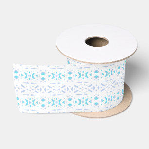 Lazo De Raso Blue Gray White Pastel Patrón Deco Baby Boy Regalo