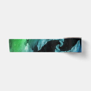 Lazo De Raso Blue Night sky Ocean Wave Northern Lights
