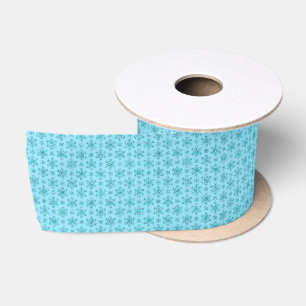 Lazo De Raso Blue Snowflakes-RIBBON SPOOL