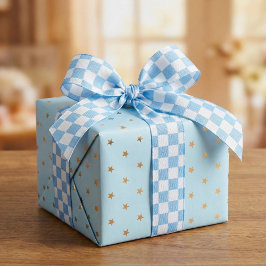 Lazo De Raso Blue Watercolor Checkered Racing Flag