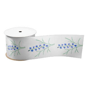 Lazo De Raso Bluebells White Ribbon