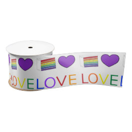 Lazo De Raso Boda arcoiris rebanada de pastel morado Gay LGBT