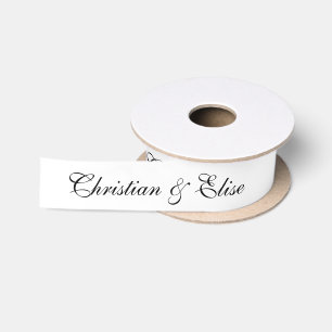 Lazo De Raso Boda Blanca Personalizada