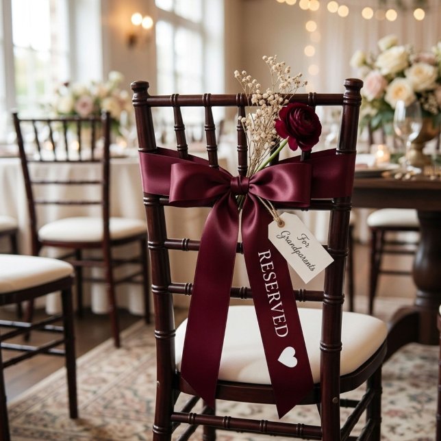 Lazo De Raso Boda de Burgundy & White Reservada (Subido por el creador)