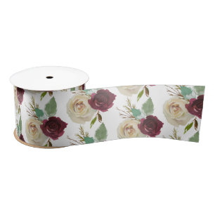 Lazo De Raso Boda de Mistletoe Manor Watercolor Lush Bouquets