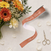 Boda de Terracota Elegante Caligrafía Blanca Marró