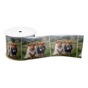 Lazo De Raso Boda Escocesa Vacas de las Tierras Altas