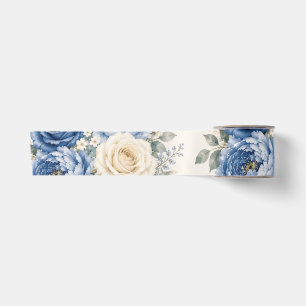 Lazo De Raso Boda floral de rosa azul y crema