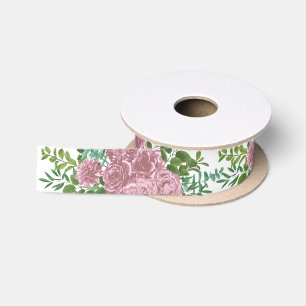 Lazo De Raso Boda Rosa Pastel Rosas Florales Vintage