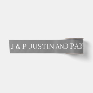 LAZO DE RASO BODA SIMPLE ELEGANTE MODERNA PERSONALIZADA GRIS