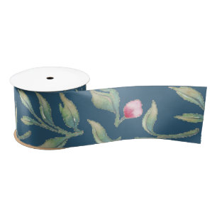 Lazo De Raso Boda Verde azulado de medianoche Satin Ribbon