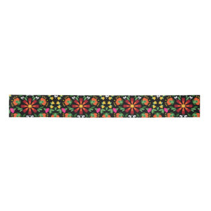 Lazo De Raso Boho Design Negrita Color Floral