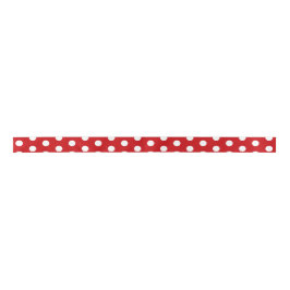 Lazo De Raso Bold White Polka Dots on Red