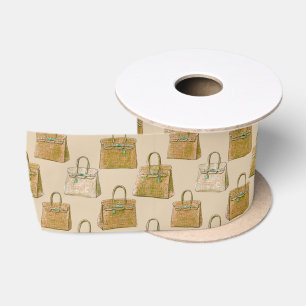 Lazo De Raso Bolsa de mano de cocodrilo de oliva dorada patrón