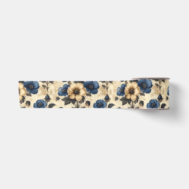 Lazo De Raso Bolsa de regalo de flores Victorianas (Anverso)