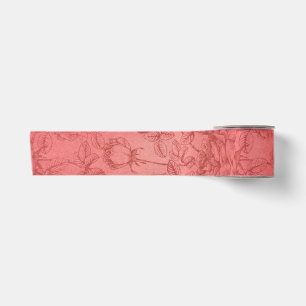 Lazo De Raso Bonito Patrón floral rosa
