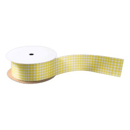 Lazo De Raso Bonito Sunny Yellow Gingham Pattern