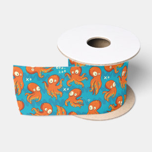 Lazo De Raso Boo Octopus burro Naranja niños ropa y decoración