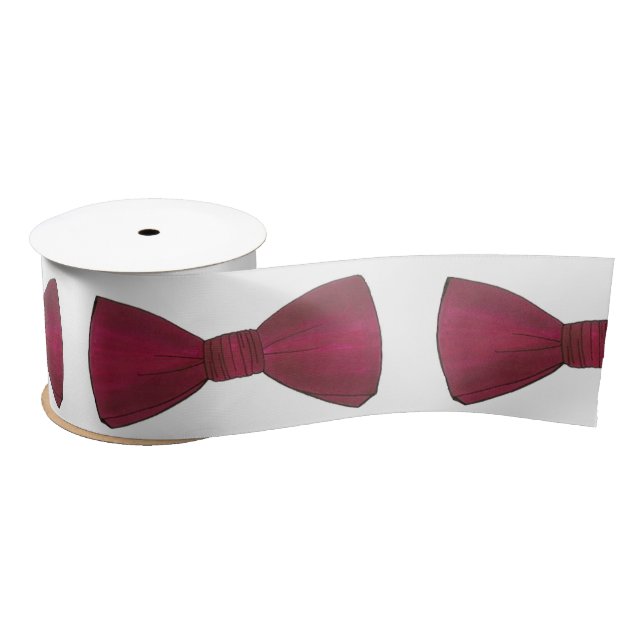 Lazo De Raso Borgoña Bow Tie Bowtie Groom Boda Prom Ribbon (Carrete)