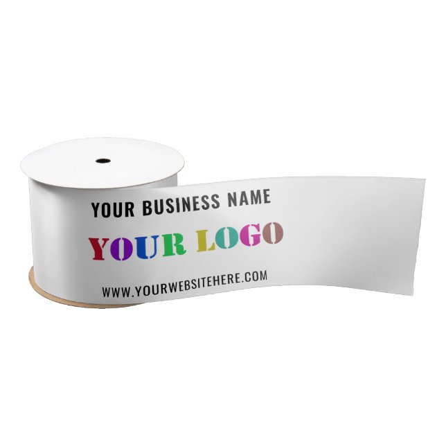 Lazo De Raso Branded Your Business Promotional Ribbon Template (Carrete)