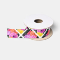 BRILLIANT GERBER FLOWERS RIBBON