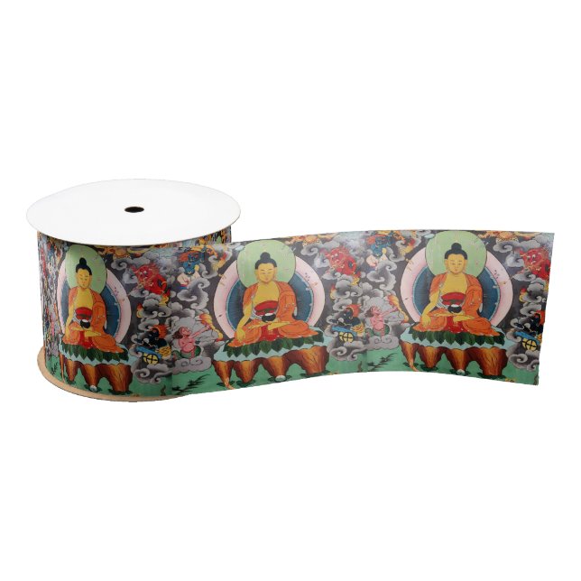 Lazo De Raso Buddha Shakyamuni Ribbon, large, Tibet / Nepal (Carrete)