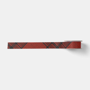 Lazo De Raso Bufanda palestina negra y roja