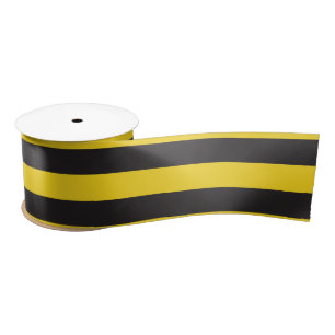 Lazo De Raso Bumblebee Líneas horizontales amarillas negras Bum