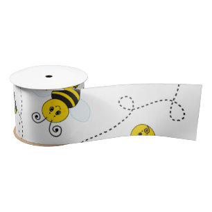 Lazo De Raso Bumblebee Volando Abeja de Bumble Negro Amarillo