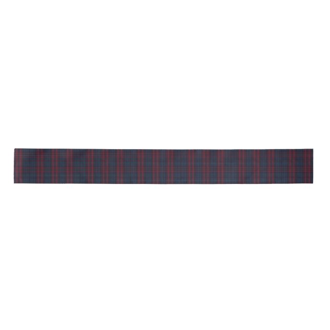 Lazo De Raso Burgundy and Navy Blue Tartan Plaid Ribbon (Anverso)