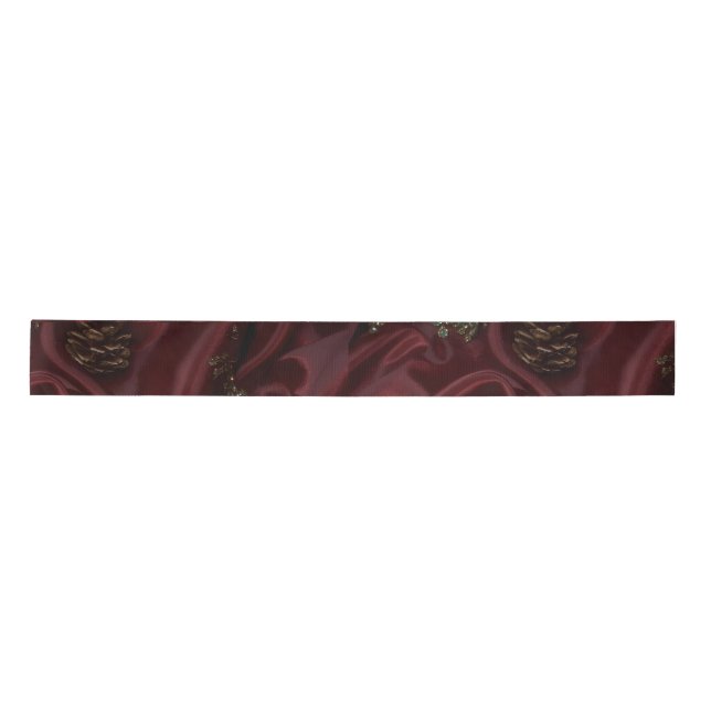 Lazo De Raso Burgundy Silk-Look Diamond  (Anverso)