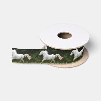 Lazo De Raso Caballo blanco galopante