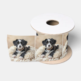 Lazo De Raso Cachorro de cachorro en una almohada de fisuras
