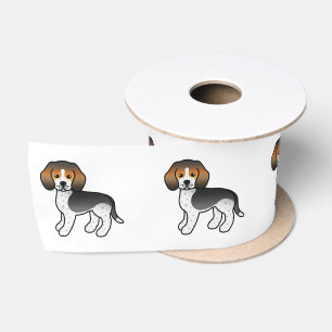 Lazo De Raso Cachorro de dibujos animados lindo Beagle con garr