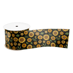 Lazo De Raso Caída de la naturaleza Girasol