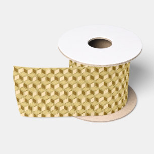 Lazo De Raso Cajas cromadas 3-d - de color dorado