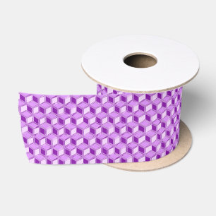 Lazo De Raso Cajas cromadas 3d - violeta violeta