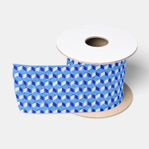 Lazo De Raso Cajas tridimensionales del cromo - azul de cobalto