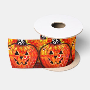 Lazo De Raso Calabaza fantástica de Halloween Jack-O-Lantern