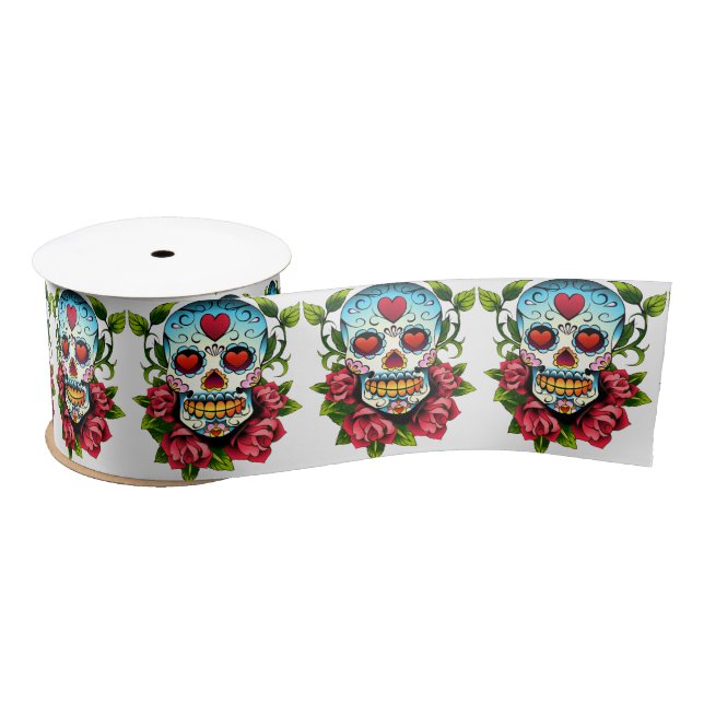 Lazo De Raso Calaveras de Azúcar (Carrete)